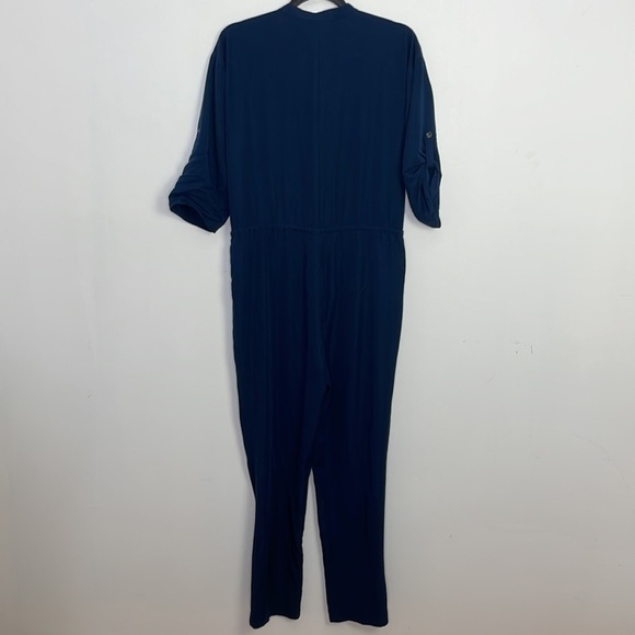 SOAKED in luxury Demi navy viscose blend jumpsuit - Picture 9 of 12